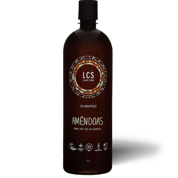 Shampoo Amêndoas Para Cabelos Ressecados 1000 ml Lcs